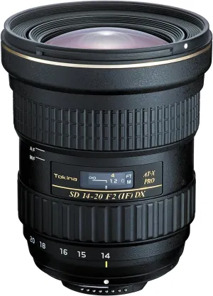 Tokina ATXAF140DXN 14-20mm f/2 Pro DX Lens for Nikon F, Black