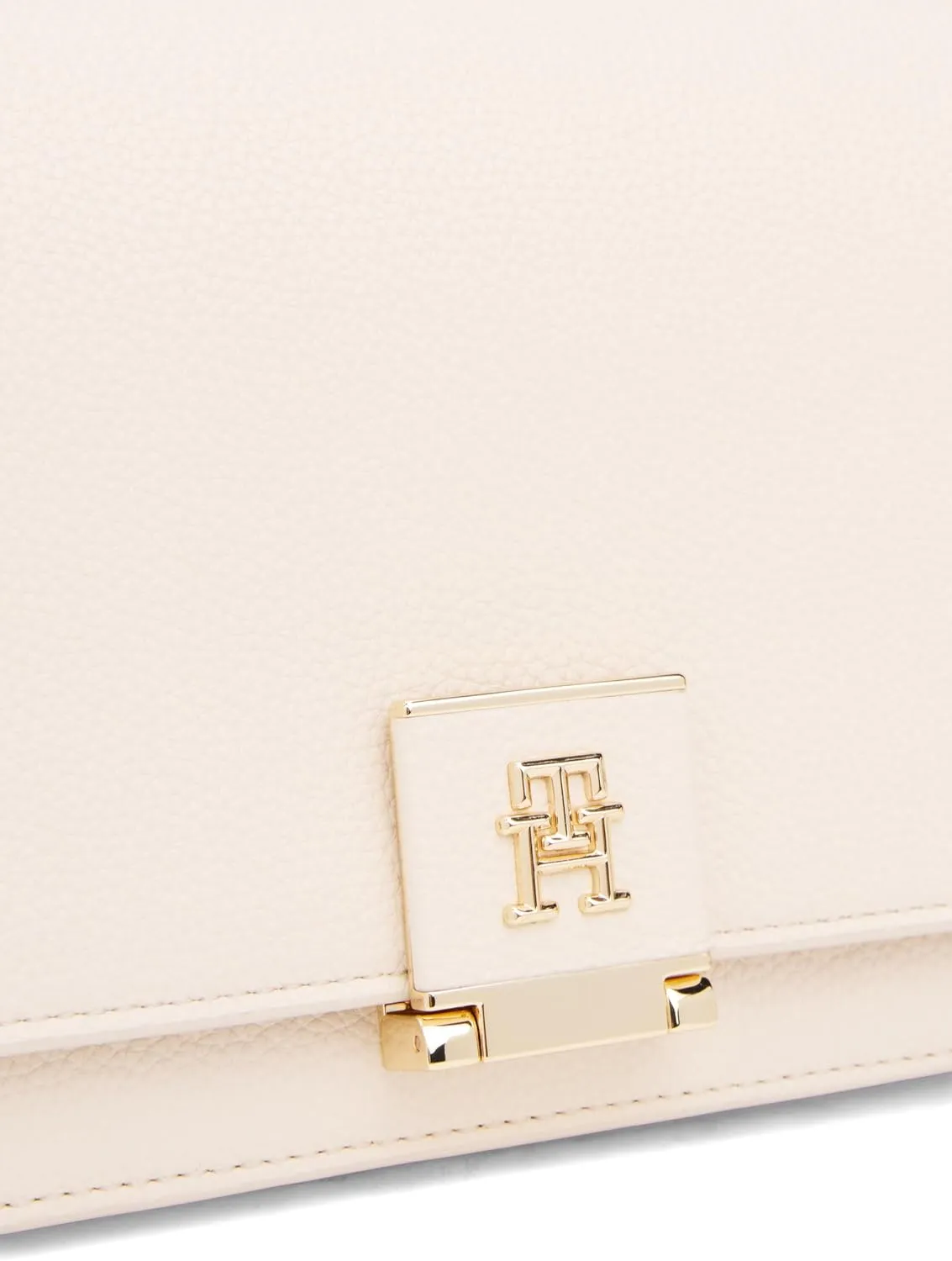 Tommy Hilfiger Leather Shoulder Bag with Removable Crossbody Strap