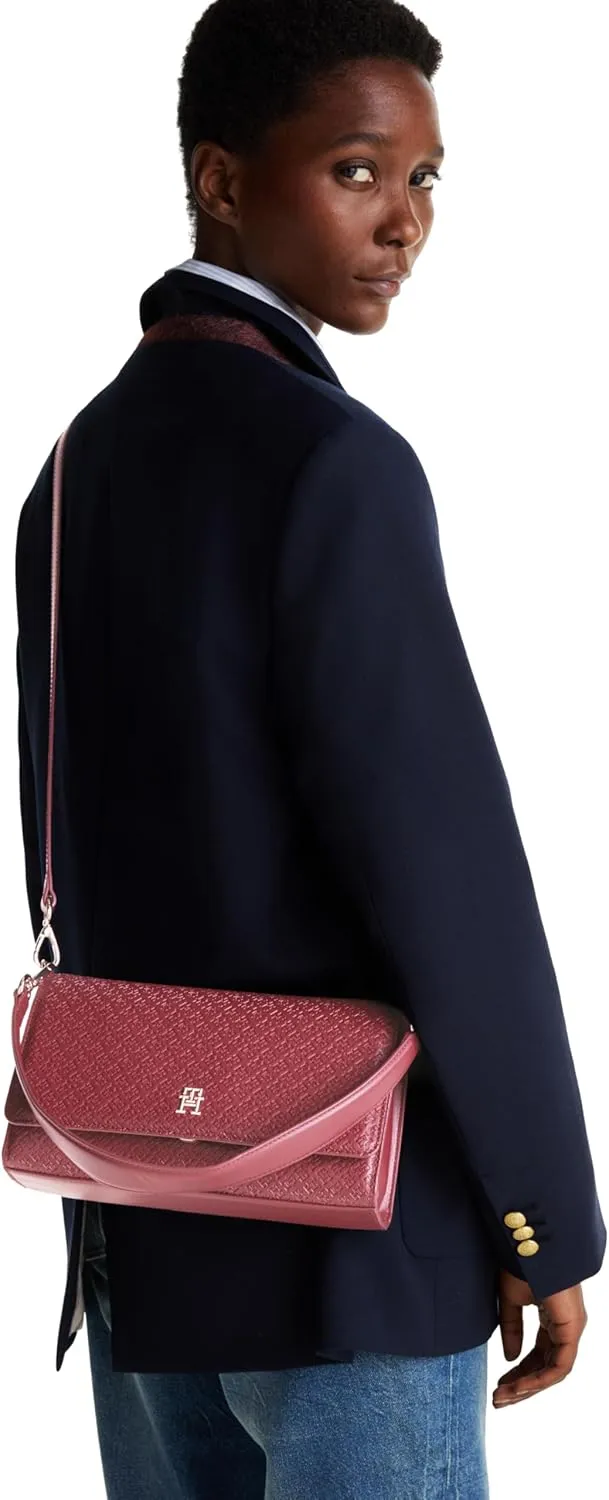 Tommy Hilfiger Monogram Shoulder Bag with Removable Crossbody Strap