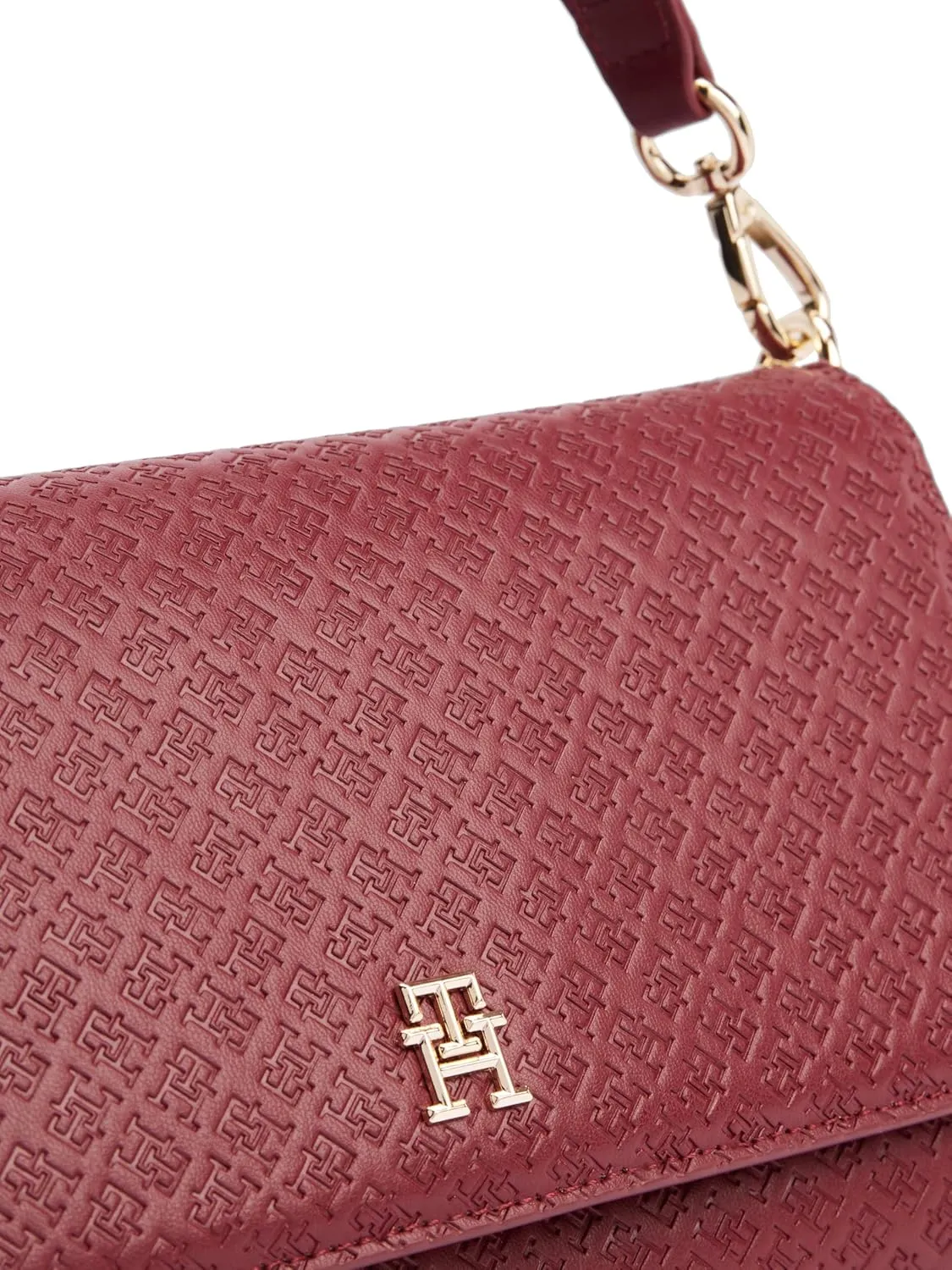Tommy Hilfiger Monogram Shoulder Bag with Removable Crossbody Strap