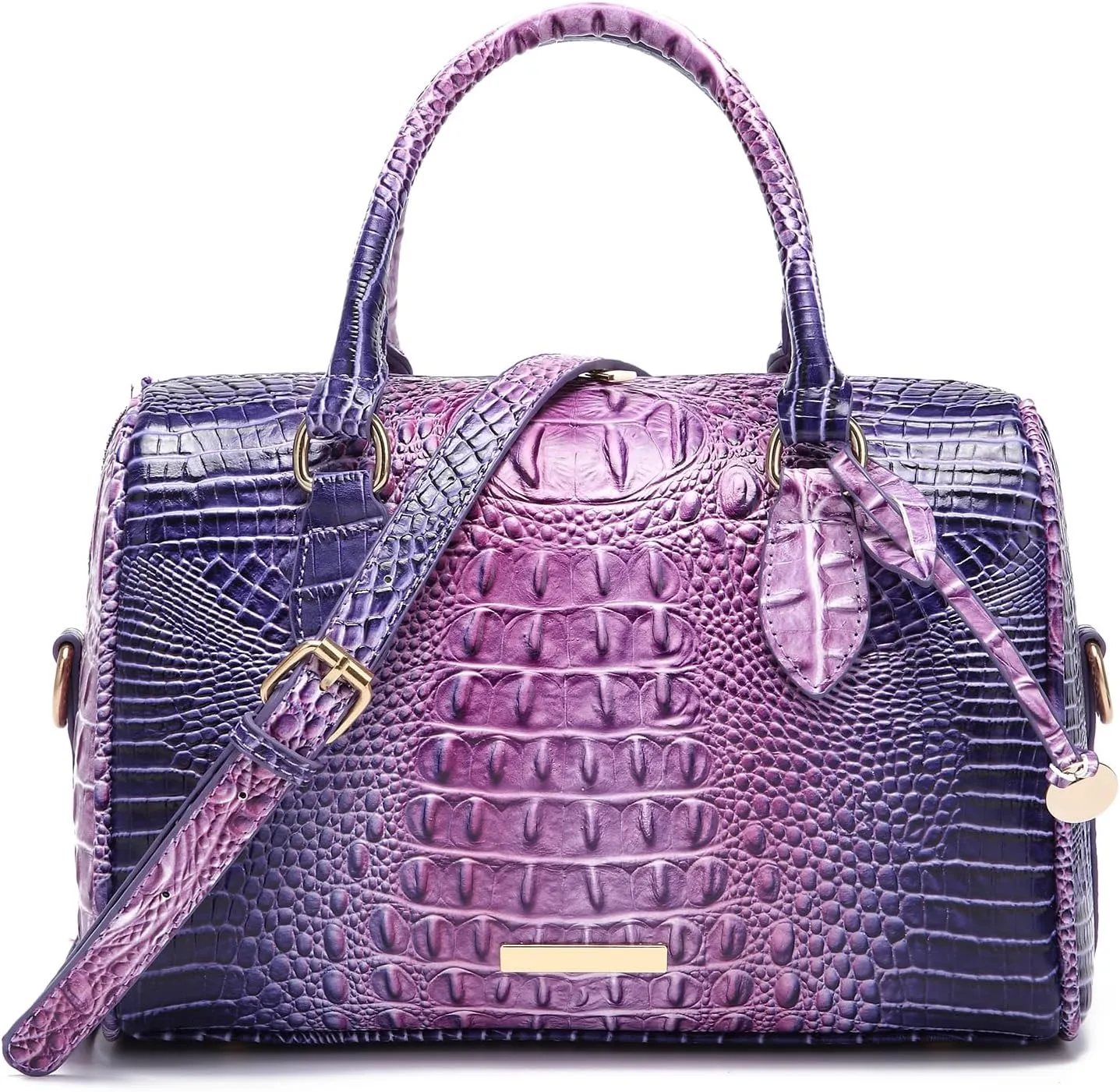 Top-Handle Crocodile Purses For Women Crossbody Leather Bags Trendy Large Capacity Tote with Shoulder Strap