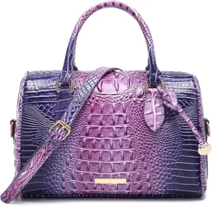 Top-Handle Crocodile Purses For Women Crossbody Leather Bags Trendy Large Capacity Tote with Shoulder Strap