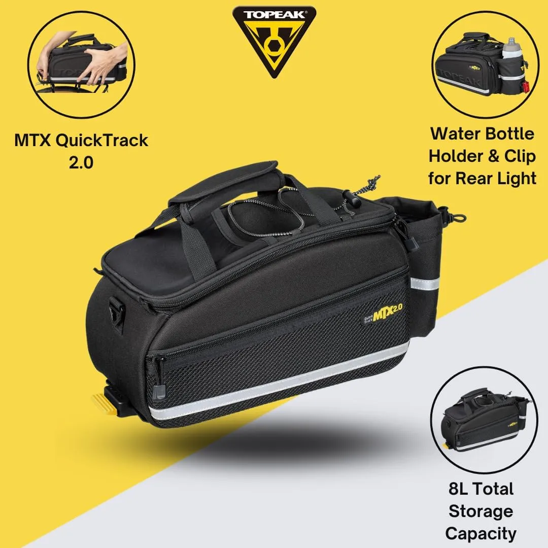 Topeak MTX TrunkBag - Rear Bicycle Bag - Spacious Storage and Easy Mounting