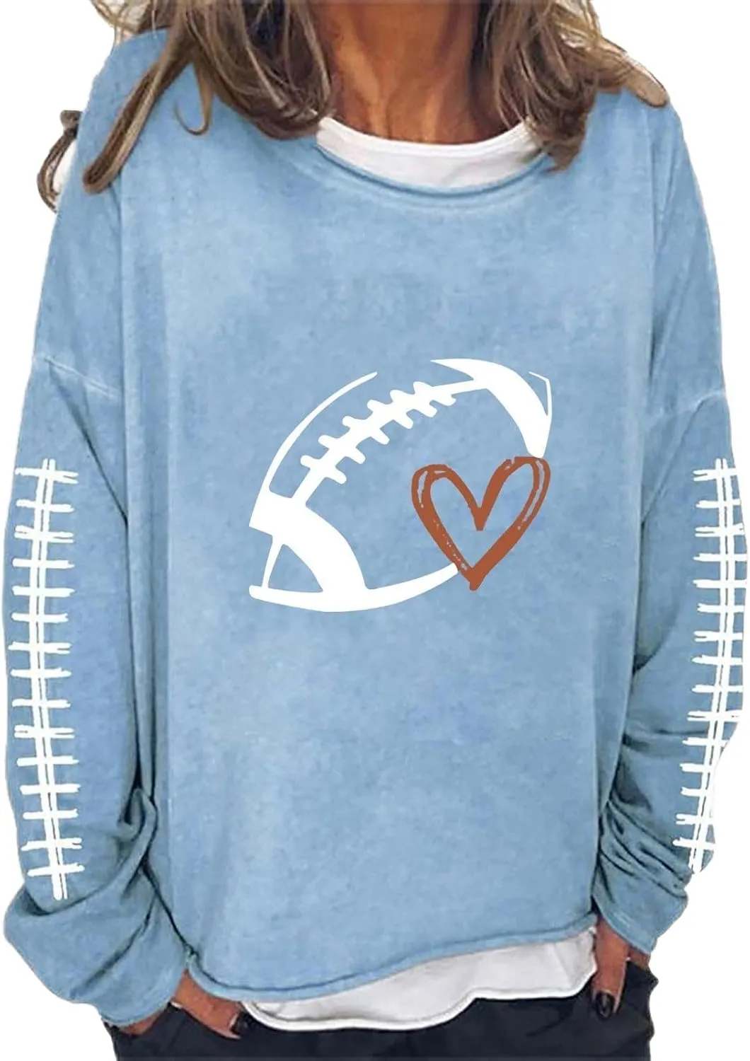 Tops for Women Casual Solid Flower Printed Sweatshirts Comfy Crewneck Long Sleeve Loose Fit Shirts Trendy Graphic Tee