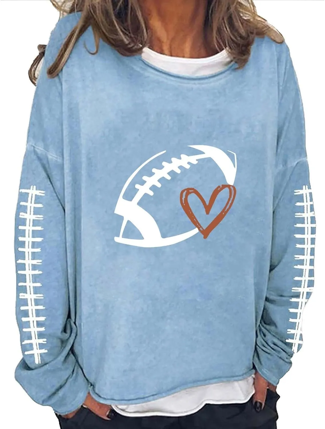 Tops for Women Casual Solid Flower Printed Sweatshirts Comfy Crewneck Long Sleeve Loose Fit Shirts Trendy Graphic Tee
