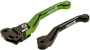TORC1 Racing Vengeance V2 Flex Clutch Lever Black/Green for Kawasaki KX125 1990-2005