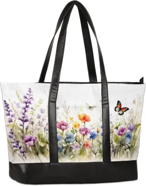 Tote Bag for Women with Zipper, Laptop Tote Bags Laptop Sleeve Case Shoulder Bag Messenger Bags