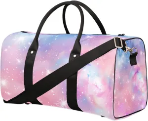 Travel Duffel Bag, Galaxy Universe Space Sports Tote Gym Bag Foldable Western Aztec Weekender Bag Carry on Luggage Handle Bag Overnight Shoulder Bag for Women Men,A-005