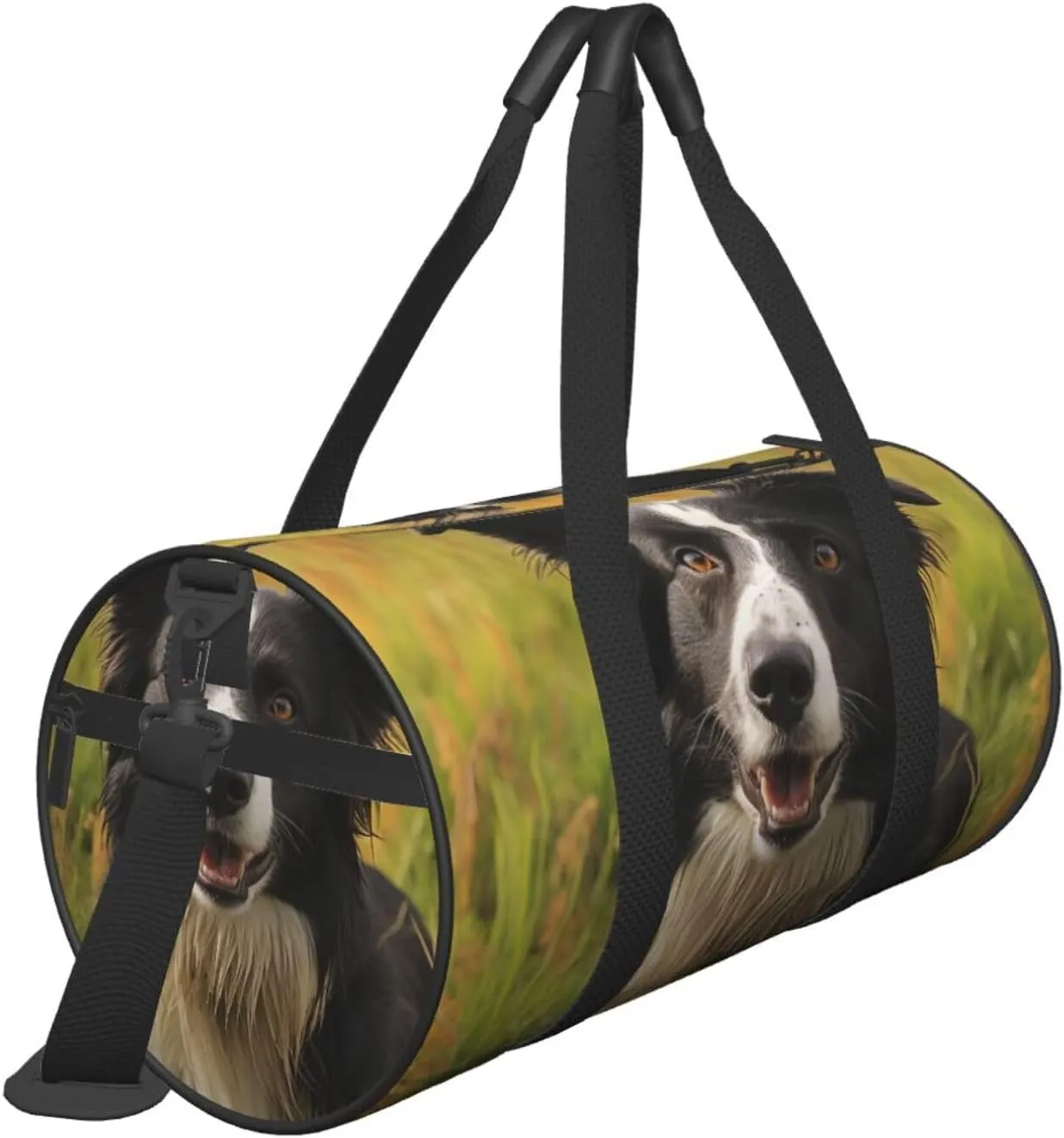 Travel Duffel Bag Mohado Border Collie Dog Weekender Overnight Bag For Men Women Large Capacity Sports Gym Bag Canvas Carry On Tote Bags For Travel Yoga