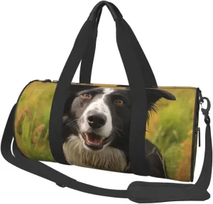 Travel Duffel Bag Mohado Border Collie Dog Weekender Overnight Bag For Men Women Large Capacity Sports Gym Bag Canvas Carry On Tote Bags For Travel Yoga