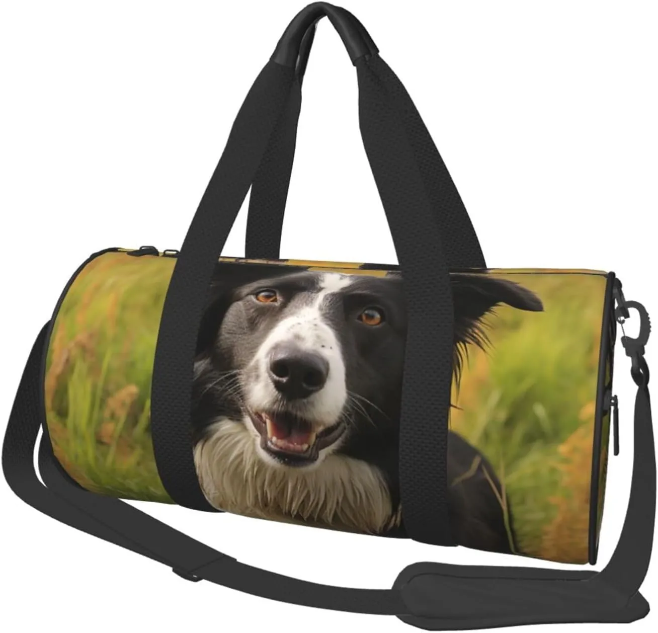 Travel Duffel Bag Mohado Border Collie Dog Weekender Overnight Bag For Men Women Large Capacity Sports Gym Bag Canvas Carry On Tote Bags For Travel Yoga
