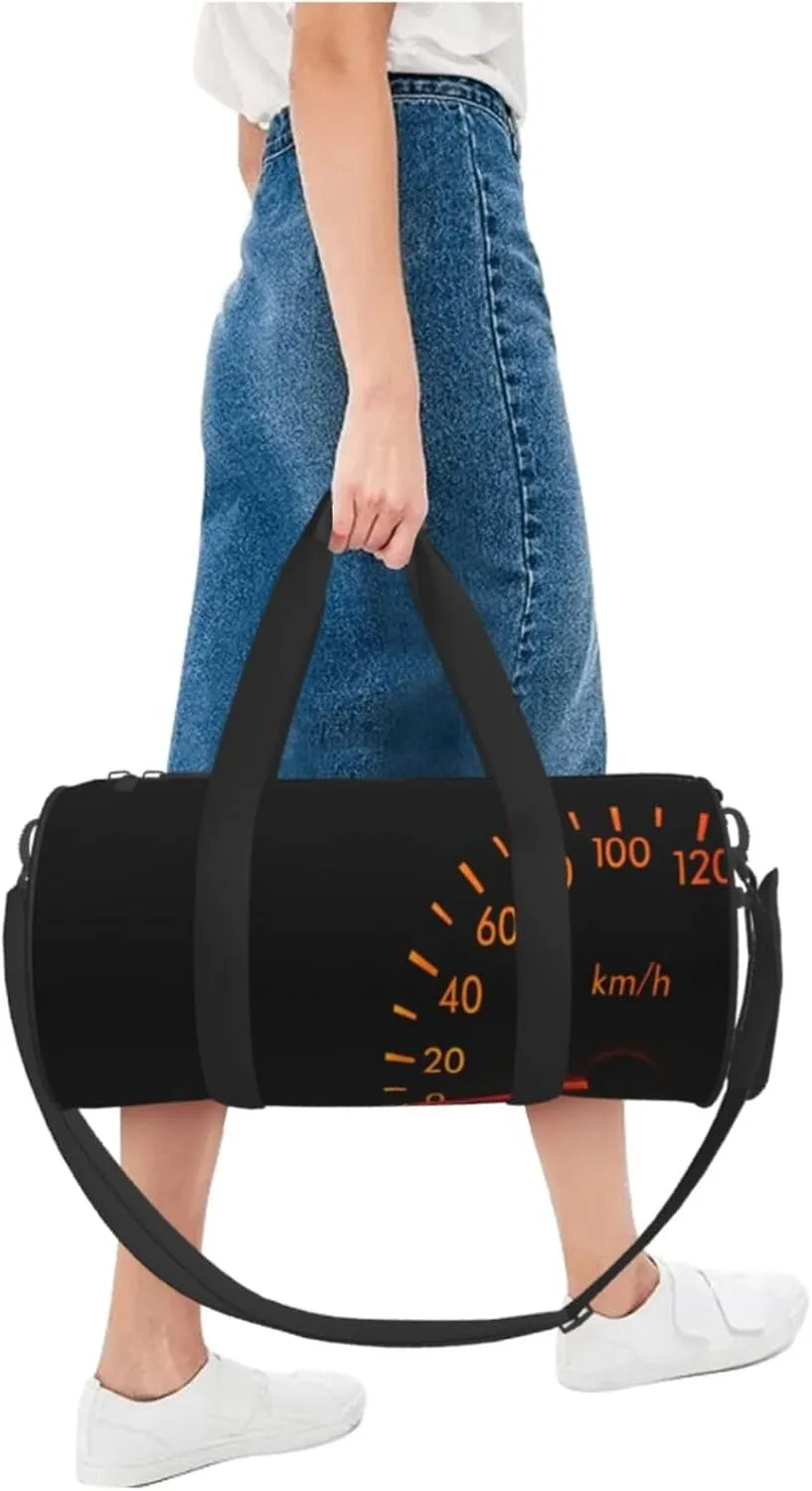 Travel Duffle Bag for Men Women, Automotive Black Car Dark Duffle Bags for Sport Gym Overnight Luggage