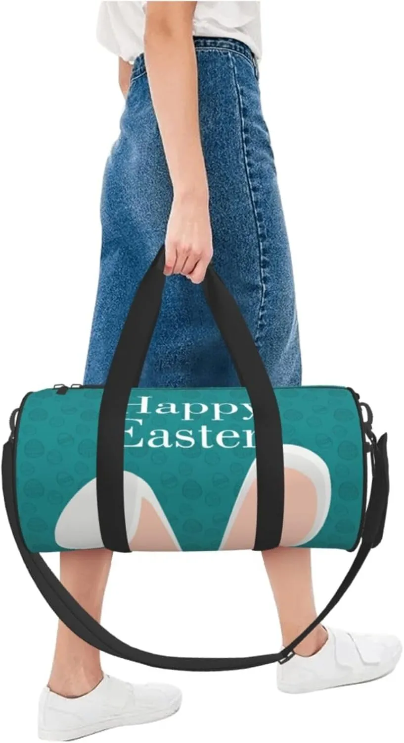 Travel Duffle Bag for Men Women, Easter Rabbit Ears Duffle Bags for Sport Gym Overnight Luggage