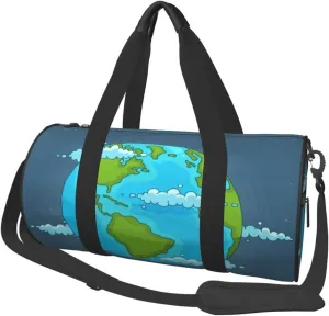 Travel Duffle Bag for Men Women, Lovely Planet Earth Duffle Bags for Sport Gym Overnight Luggage