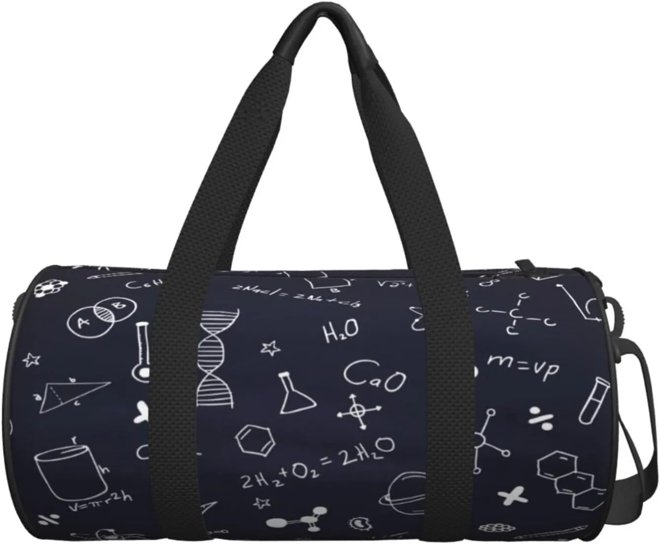 Travel Duffle Bag for Men Women, Scientific Formulas Chalkboard Duffle Bags for Sport Gym Overnight Luggage