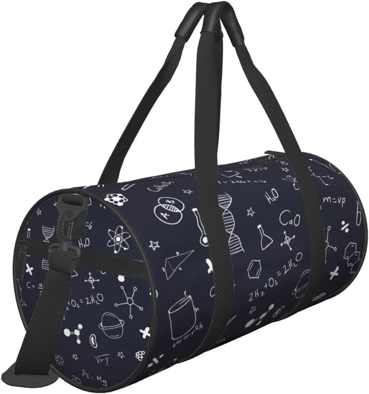 Travel Duffle Bag for Men Women, Scientific Formulas Chalkboard Duffle Bags for Sport Gym Overnight Luggage