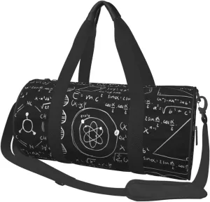 Travel Duffle Bag for Men Women, Scientific Mathematics Chalkboard Duffle Bags for Sport Gym Overnight Luggage