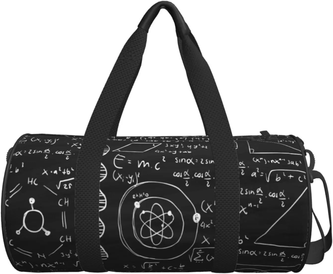 Travel Duffle Bag for Men Women, Scientific Mathematics Chalkboard Duffle Bags for Sport Gym Overnight Luggage