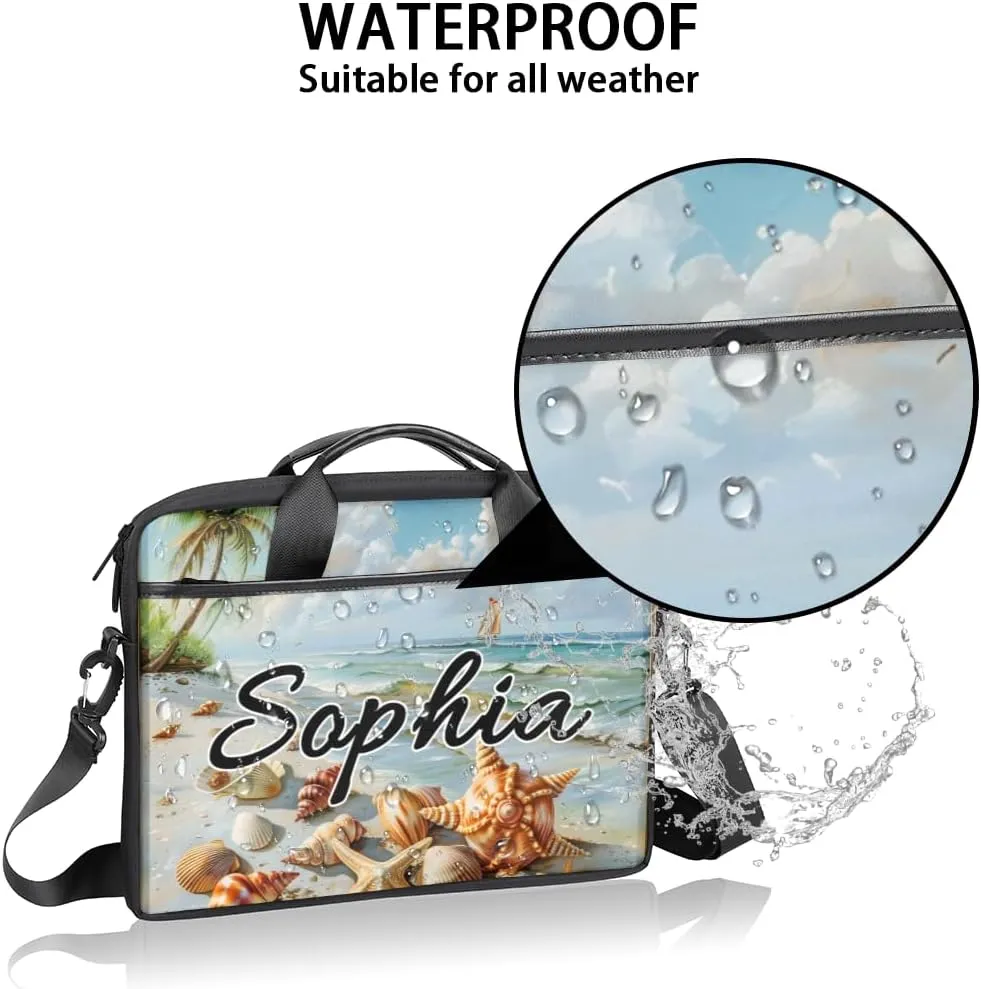 TropicalLife Personalized Laptop Bag 15 Inch Custom Sleeve Case with Handle Shoulder Strap Computer Messenger Bag