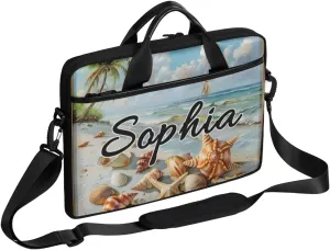 TropicalLife Personalized Laptop Bag 15 Inch Custom Sleeve Case with Handle Shoulder Strap Computer Messenger Bag