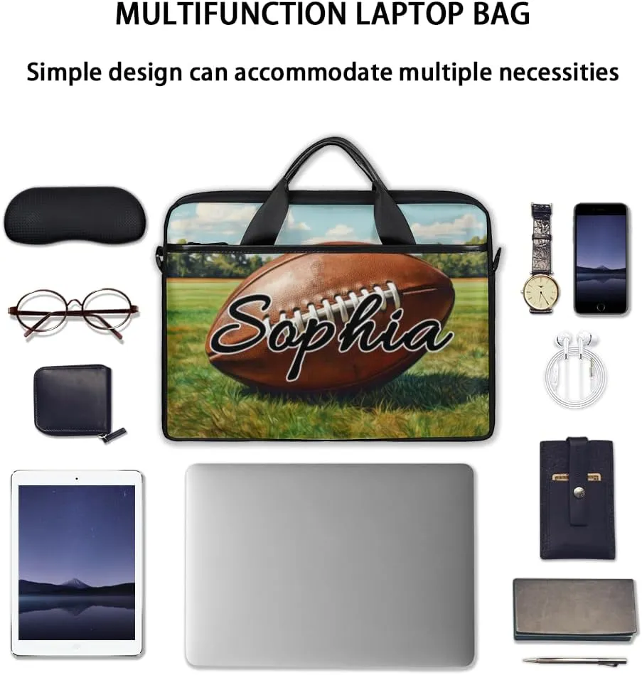 TropicalLife Personalized Laptop Bag 15 Inch Custom Sleeve Case with Handle Shoulder Strap Computer Messenger Bag