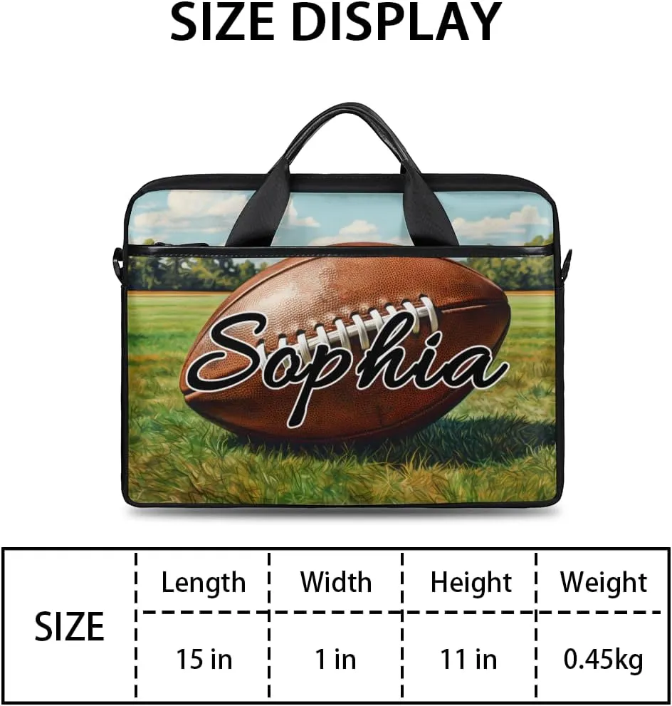 TropicalLife Personalized Laptop Bag 15 Inch Custom Sleeve Case with Handle Shoulder Strap Computer Messenger Bag
