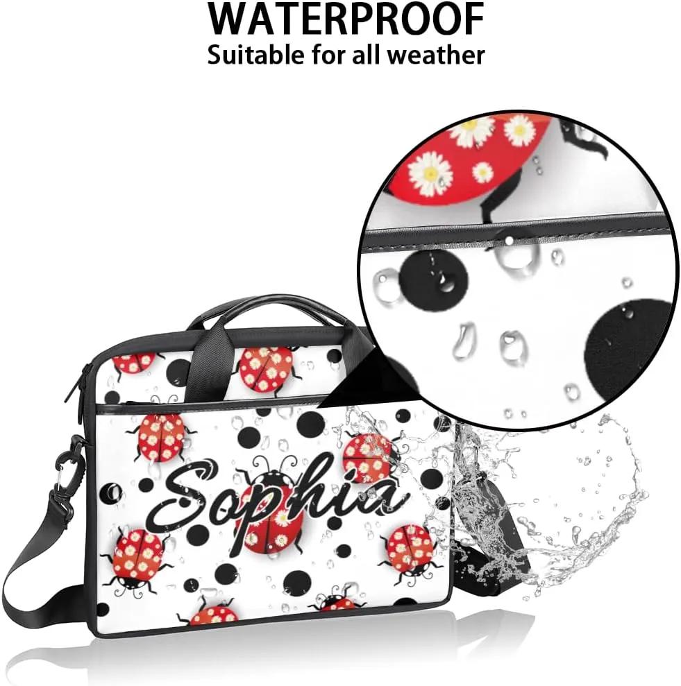 TropicalLife Personalized Laptop Bag 15 Inch Custom Sleeve Case with Handle Shoulder Strap Computer Messenger Bag