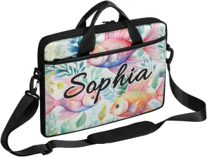 TropicalLife Personalized Laptop Bag 15 Inch Custom Sleeve Case with Handle Shoulder Strap Computer Messenger Bag