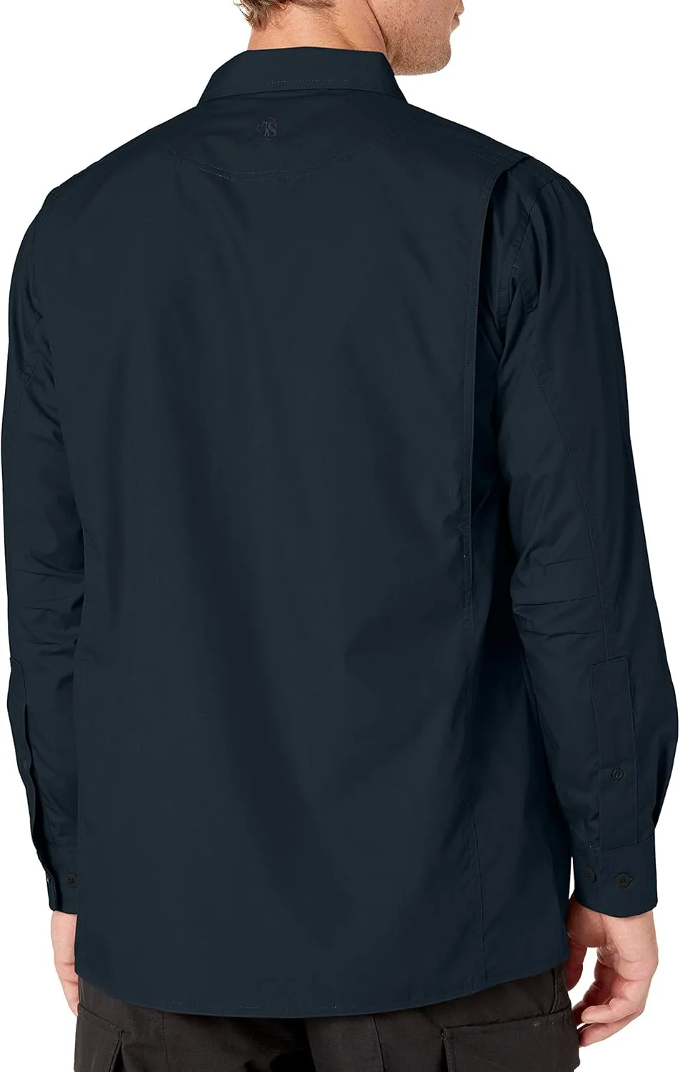 TRU-SPEC 24-7 1051002 Men's Ultralight Long Sleeve Uniform Shirt, Polyester Cotton Rip-Stop, X-Small Regular, Black