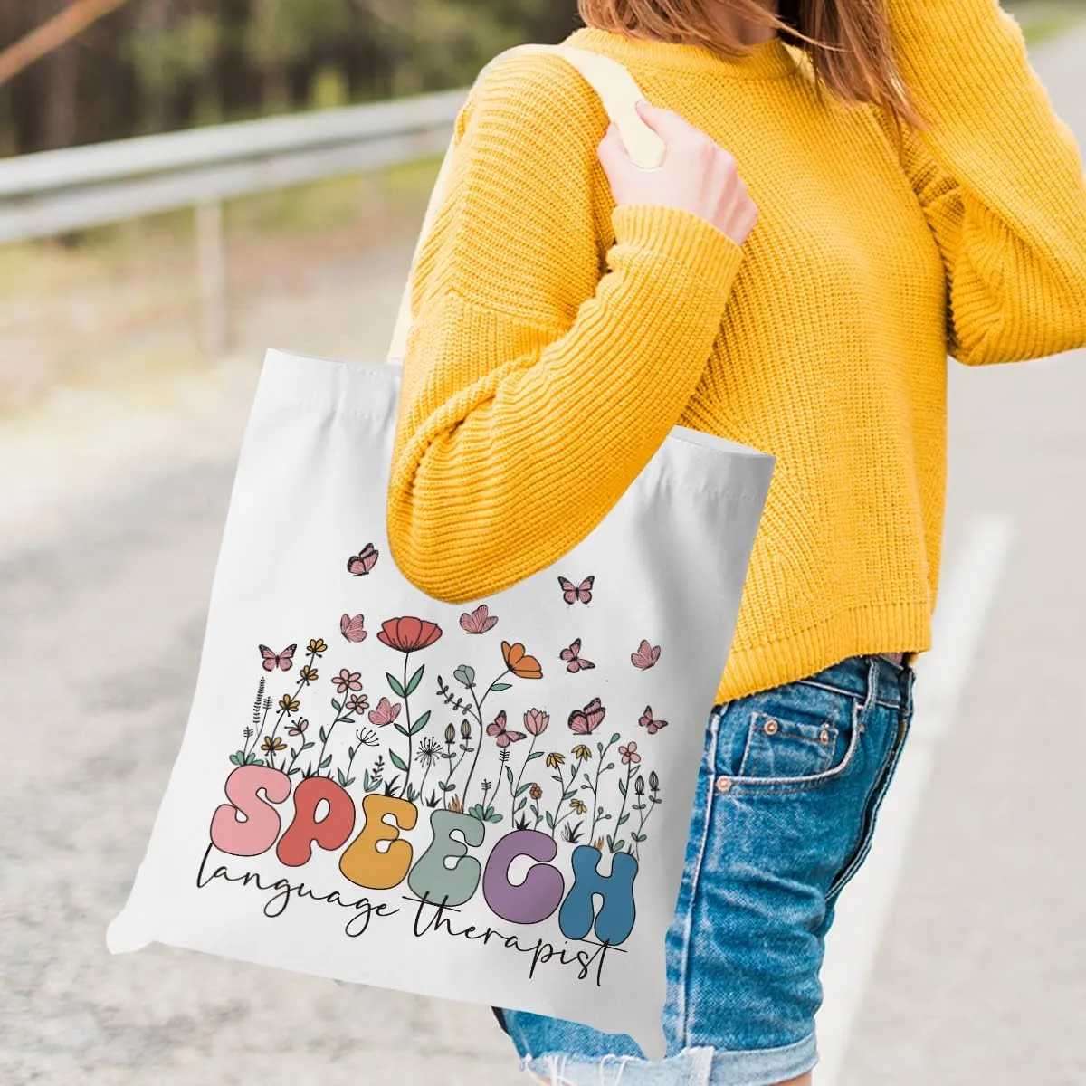 Turtle Gifts Shark Gifts Tote Bag, Hedgehog Horse Gifts for Women Girls, Animals Reusable Grocery Bag Shopping Bag