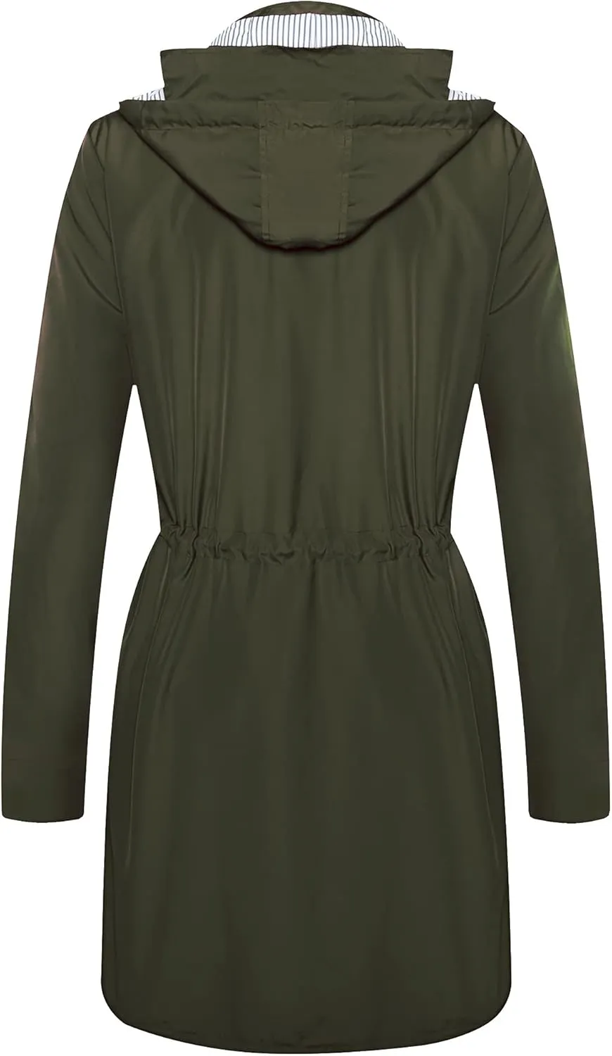 Twinklady Rain Jacket Women Windbreaker Striped Climbing Raincoats Waterproof Lightweight Outdoor Hooded Trench Coats