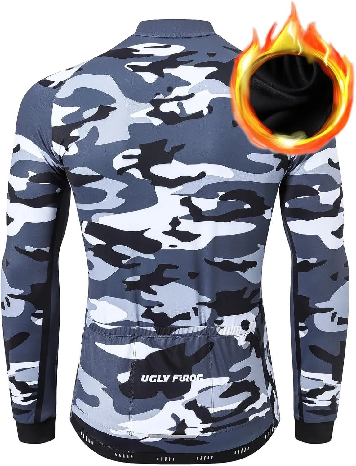 UGLY FROG 2025 Winter Fleece Long Sleeve Cycling Jersey Bicycle Coat