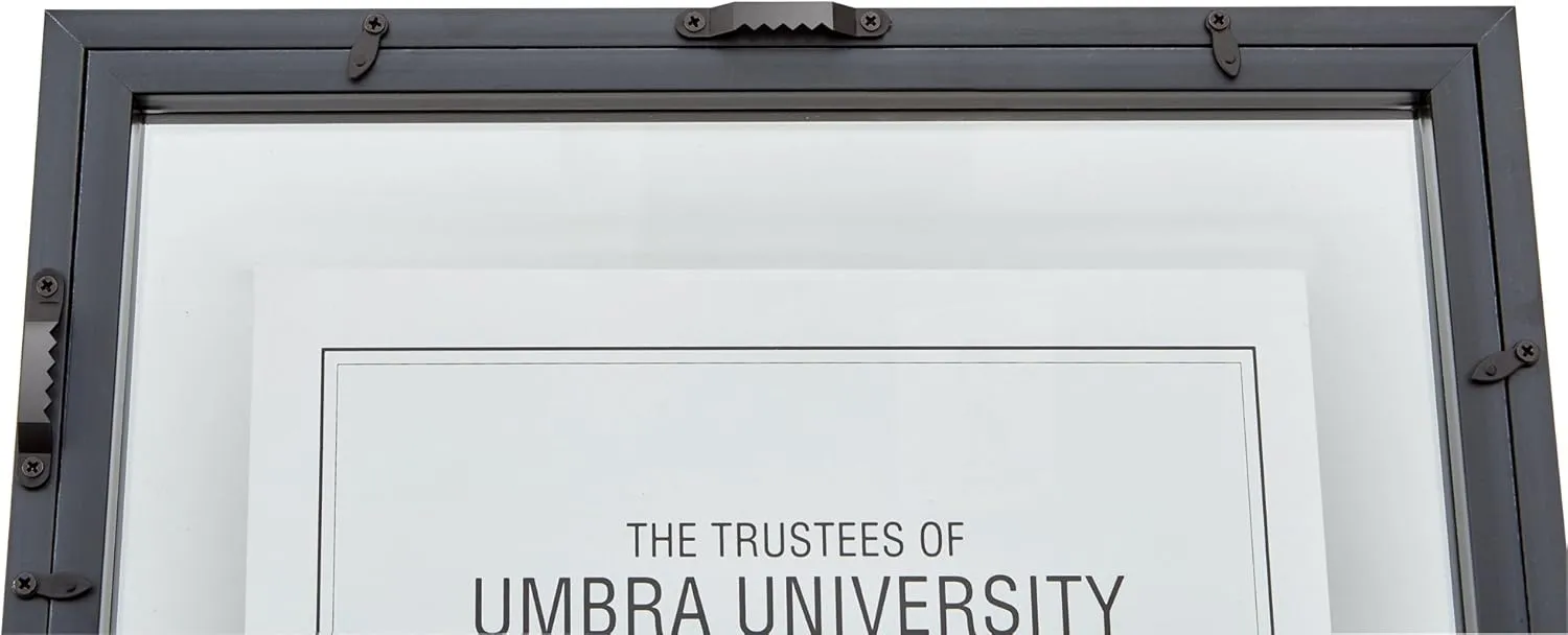 Umbra Frame for Displaying Documents, Diploma, Certificate, Photo or Artwork, 11 x 14 (floats 8-1/2 x 11), Black, 2 Count