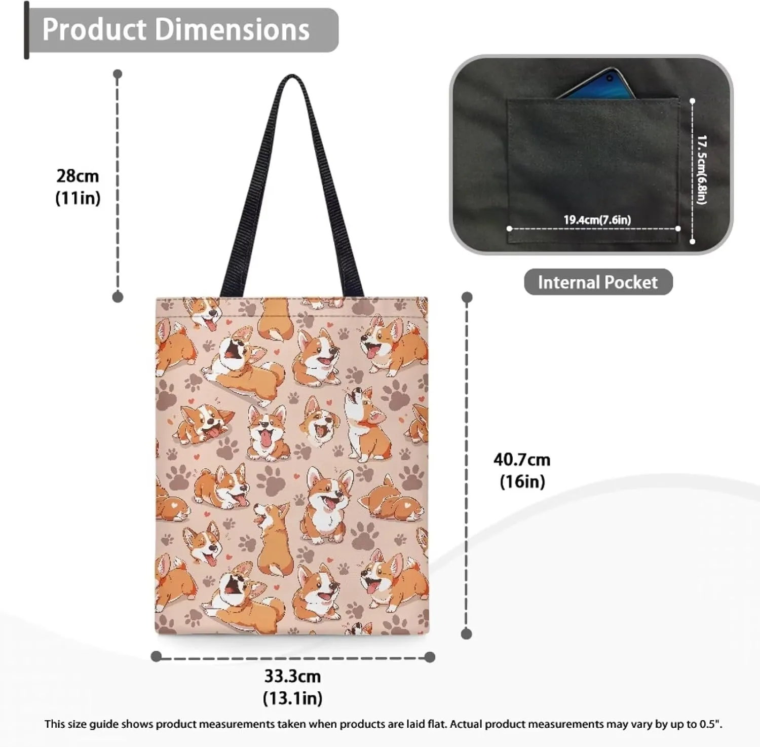 UNICEU Womens Printed Canvas Tote Shoulder Fashion Shopping Casual Foldaway Travel Bag