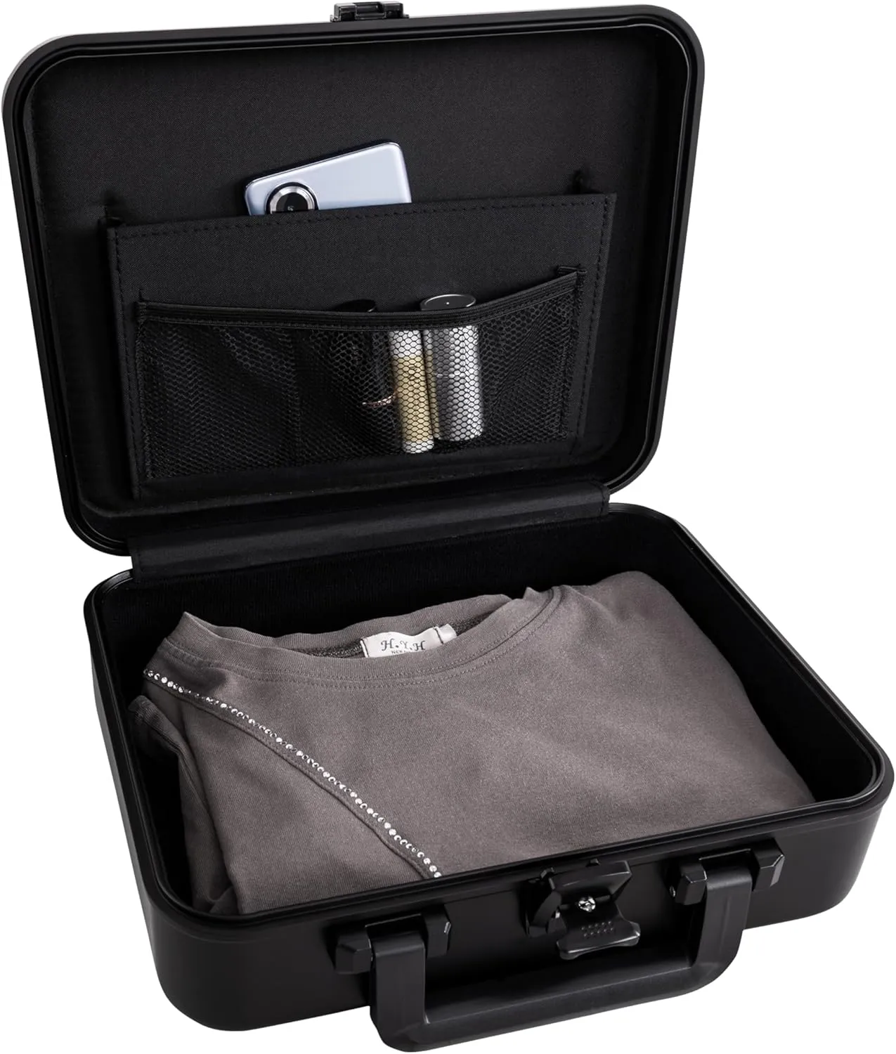 Unisex Metal Handbag Fashion Hard Case Tote Hand Bag Evening Clutch Daily Casual Handbags