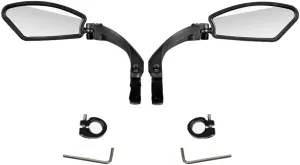 Universal Unbreakable Stainless Steel Rear View Mirror Handlebar Reflective Convex Mirror for Bicycle MTB Motorcycle Electric Scooter, Wide Back Sight, Adjustable