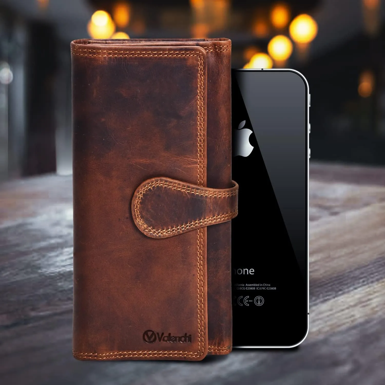 VALENCHI Wallet For Women - Small Leather Women's Wallet - Ladies Hand Clutch Purse - Travel - Credit Card Holder