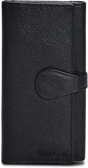 VALENCHI Wallet For Women - Small Leather Women's Wallet - Ladies Hand Clutch Purse - Travel - Credit Card Holder