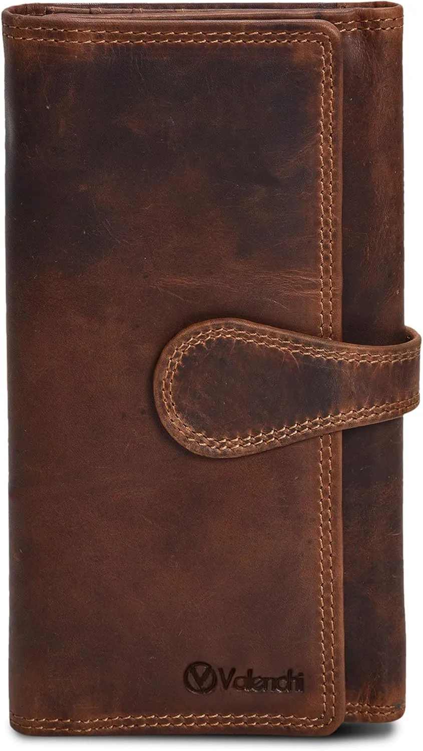 VALENCHI Wallet For Women - Small Leather Women's Wallet - Ladies Hand Clutch Purse - Travel - Credit Card Holder