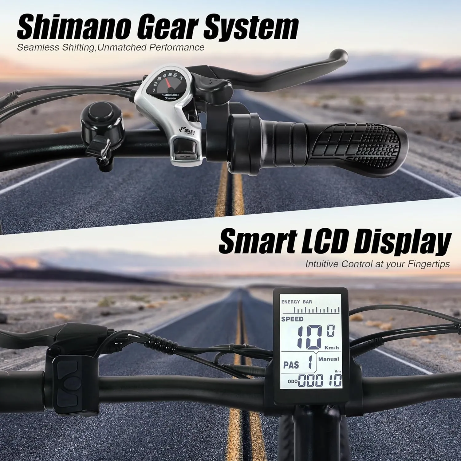 VARUN E Bikes for Men - Peak 750W Ebikes for Adults - Fat Tire Electric Bike Up to 25MPH 60  Miles with 48V 13AH Removable Battery - 26" Electric Mountain Bike Features 7-Speed, Lockable Suspension