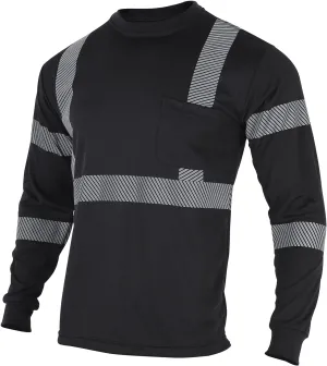 VENDACE Safety Reflective High Visibility Long Sleeve Shirts ANSI Class 3 Hi Vis Construction Work T Shirts for Men