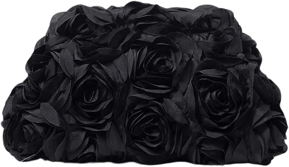 Verdusa Women's 3D Flower Clutch Evening Bag Floral Purses Party Prom Handbags