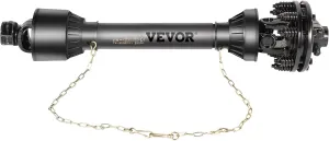 VEVOR PTO Shaft, 1-3/8" PTO Drive Shaft, 6 Spline Both Ends PTO Driveline Shaft, Series 5 Tractor PTO Shaft, 43"-57" Brush Hog PTO Shaft, Black PTO Shaft w/Slip Clutch for Bush Hog/Finish Mower