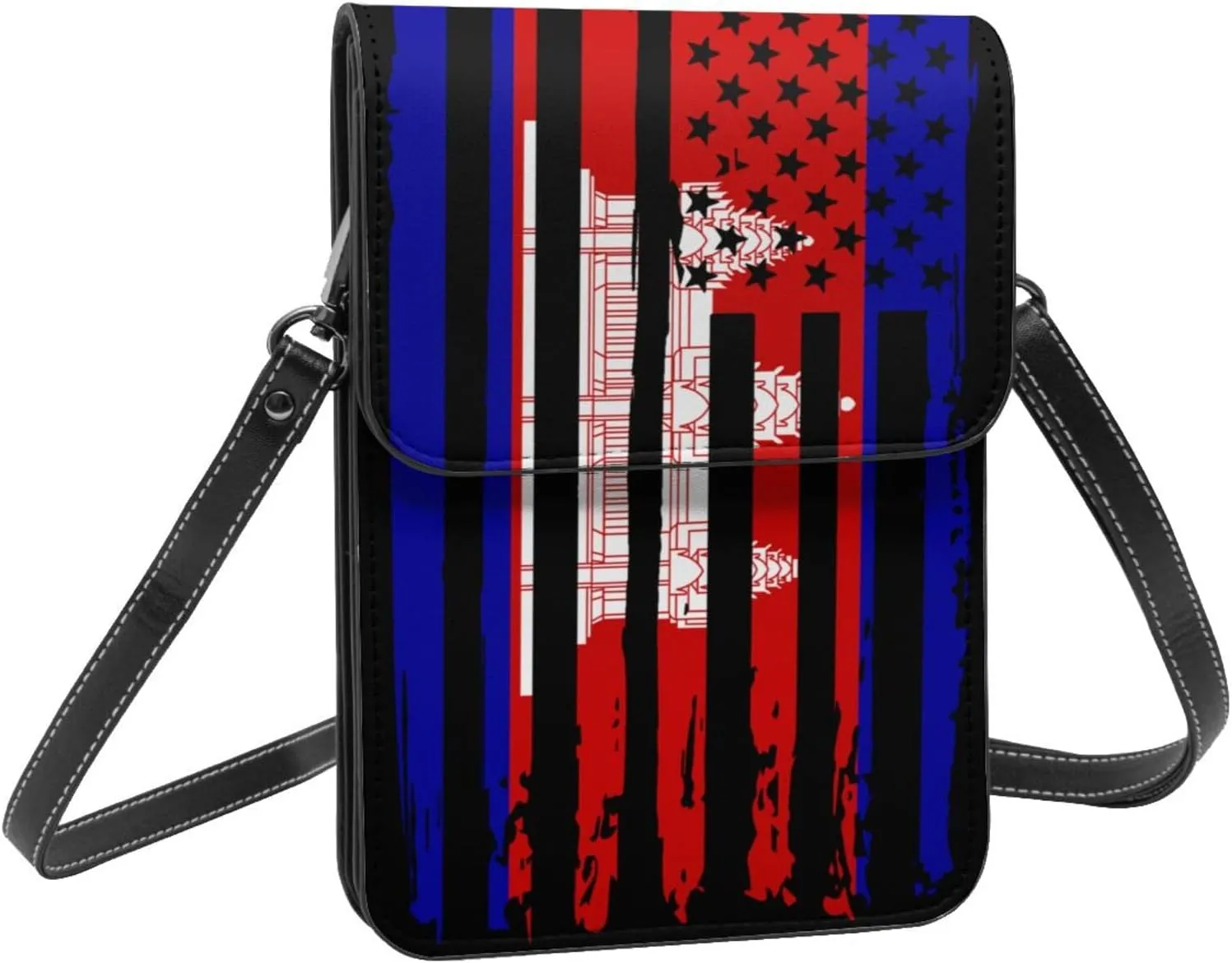 Vintage Chileans Chile America Flag Striped Patterns Small Crossbody Purse Cell Phone Bag for Women