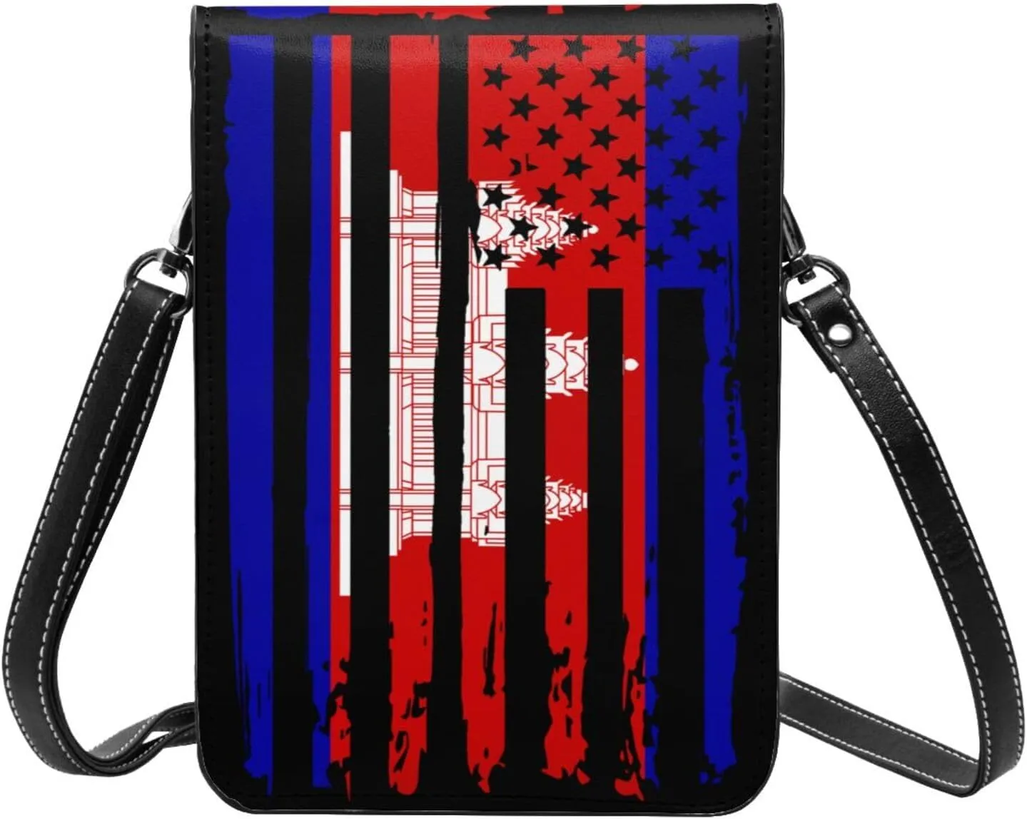Vintage Chileans Chile America Flag Striped Patterns Small Crossbody Purse Cell Phone Bag for Women