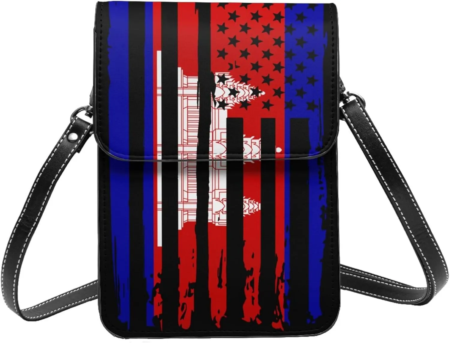 Vintage Chileans Chile America Flag Striped Patterns Small Crossbody Purse Cell Phone Bag for Women