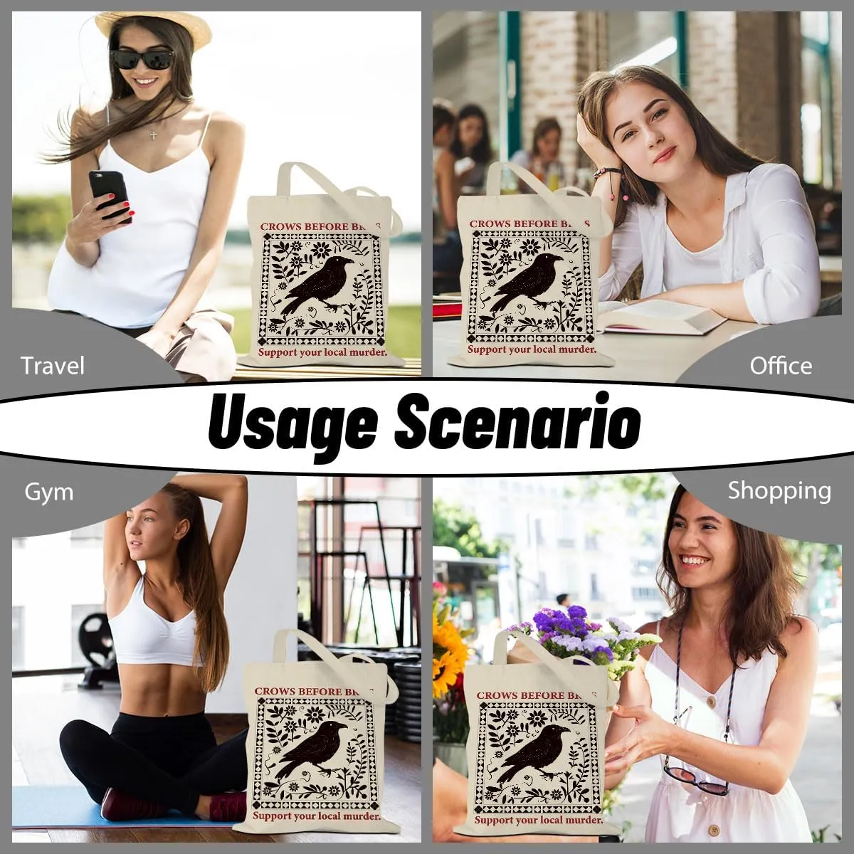 Vintage Flower Cat Butterfly Tote Bag Aesthetic Reusable Grocery Bags Friendship Gifts for Women Weekender Bag