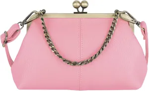 Vintage Kiss Lock Tote Women 2025 Clasp Clutch PU Leather Purse Crossbody Shoulder Bag Everyday Chic Messenger Handbag