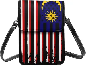 Vintage Niger Nigerien America Flag Striped Patterns Small Crossbody Purse Cell Phone Bag for Women