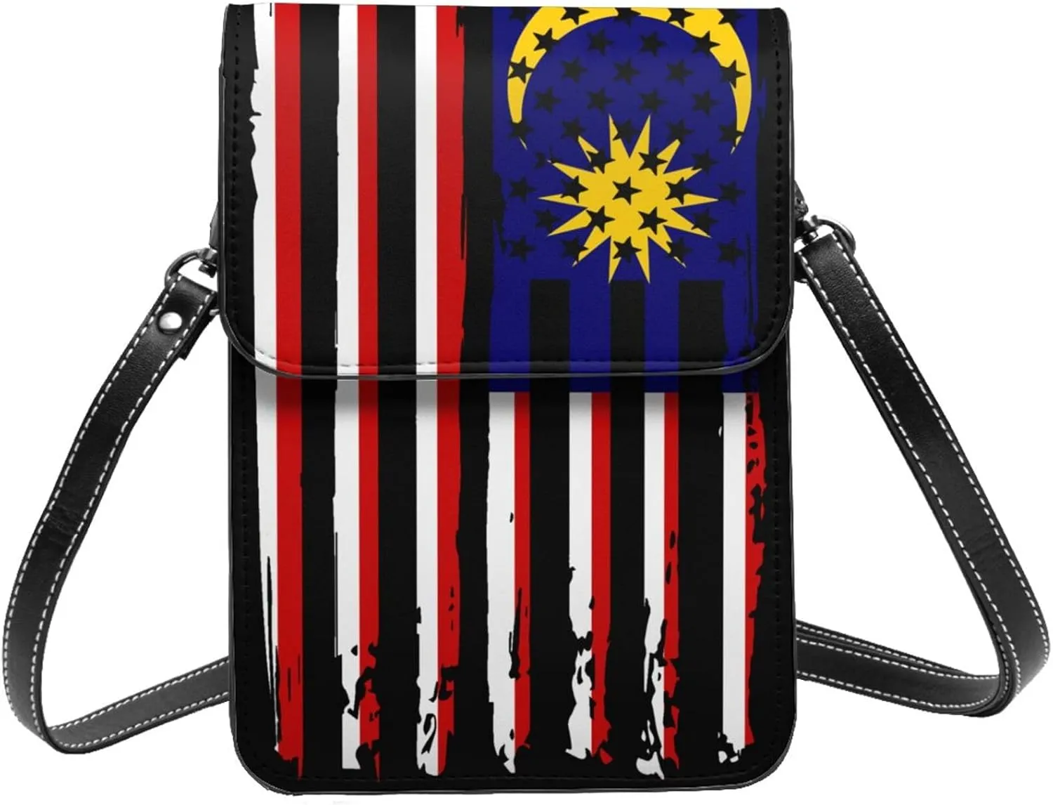 Vintage Niger Nigerien America Flag Striped Patterns Small Crossbody Purse Cell Phone Bag for Women